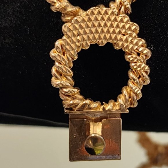 Vintage Textured Circle Bracelet 1/20 12 KT GF - Picture 4 of 8